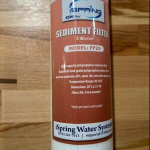 FP25/20 IN X 2.5 IN iSPRING WHOLE HOUSE SEDIMENT WATER FILTER 5 MICRON (3PK)